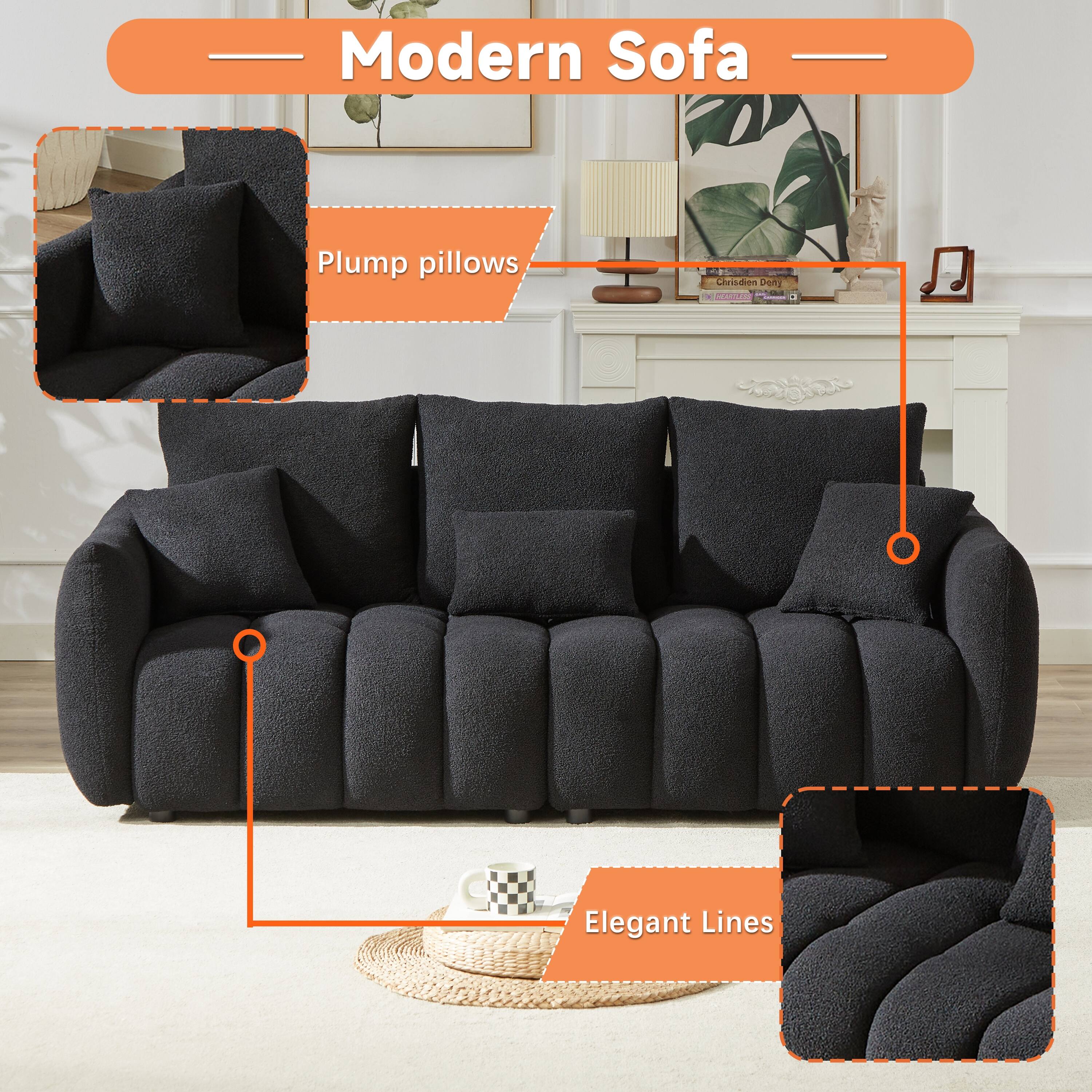 Livingroom 3+3 Seater Combo Loveseat, 2-piece Ergonomics